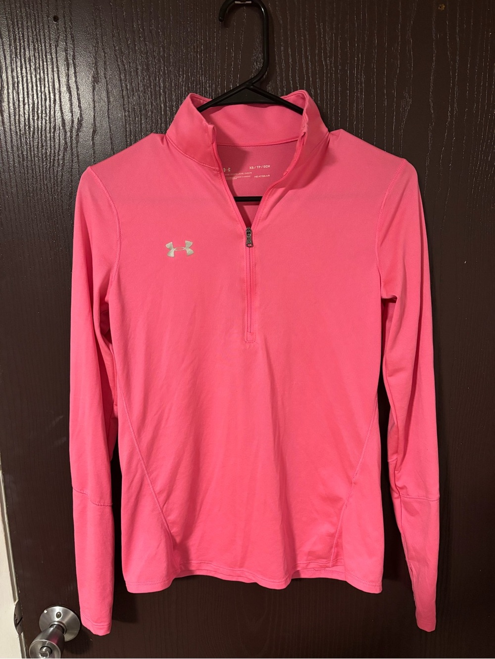 Under Armour Heat Gear Hot Pink 1/4 Zip Performance Top XS